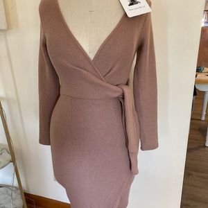 Brand new taupe wrap dress